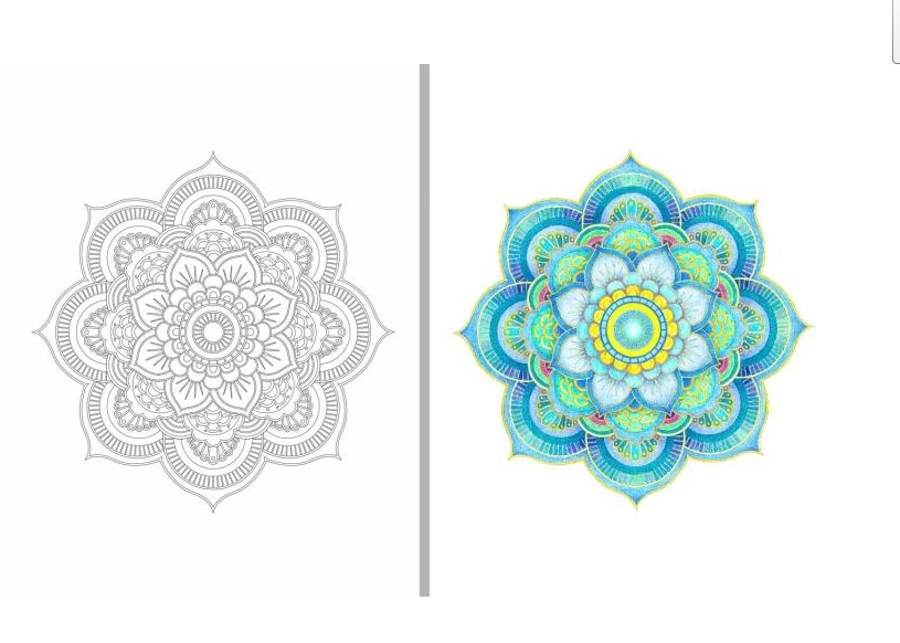 Cahier de Coloriage Mandala Facile: Livre de Coloriage Adulte anti stress  avec de beaux Mandalas simple et facile à colorier pour découvrir l'art