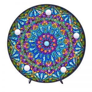 Lampe LED ronde pour peinture diamant, Mandala, paysage, perles